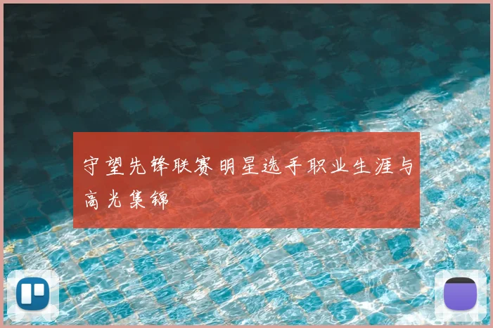 守望先锋联赛明星选手职业生涯与高光集锦